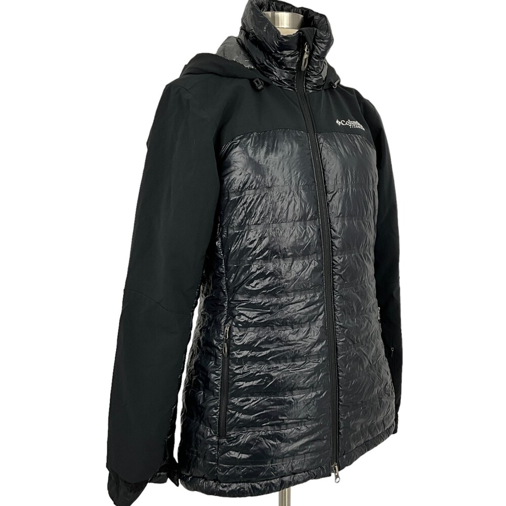Columbia Size S Titanium Heatzone *READ* Omni-Heat 3D Jacket Black Hooded - Picture 10 of 15